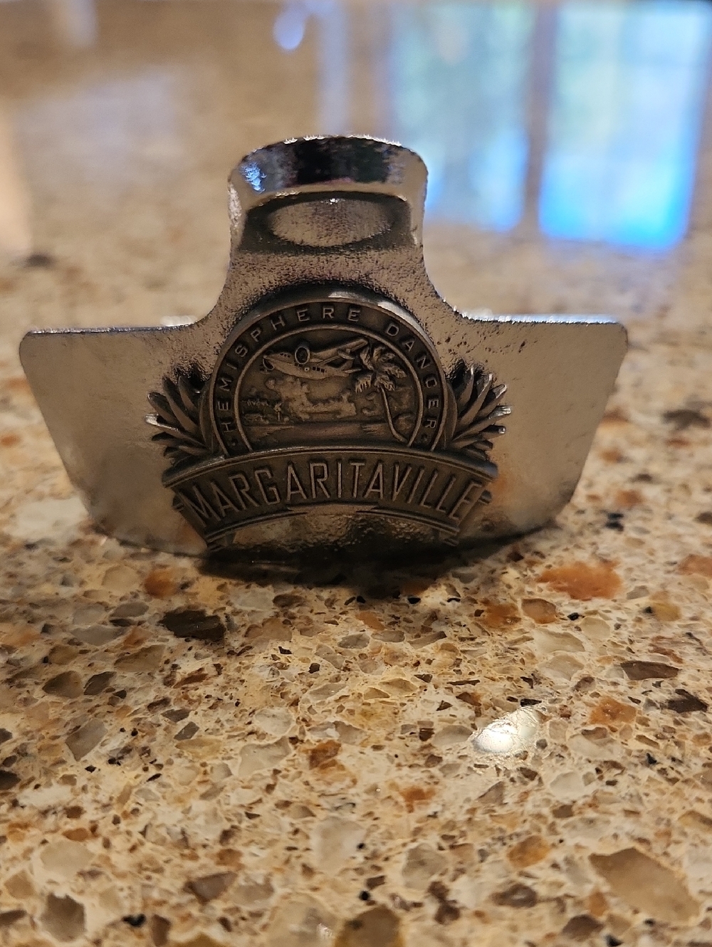Margaritaville Hemisphere Dancer Metal Wall Mounted Bottle Opener - Silver